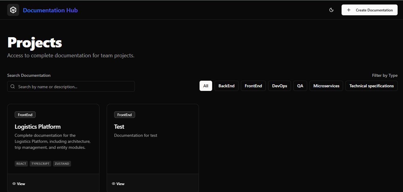 Documentation Hub — Documentation