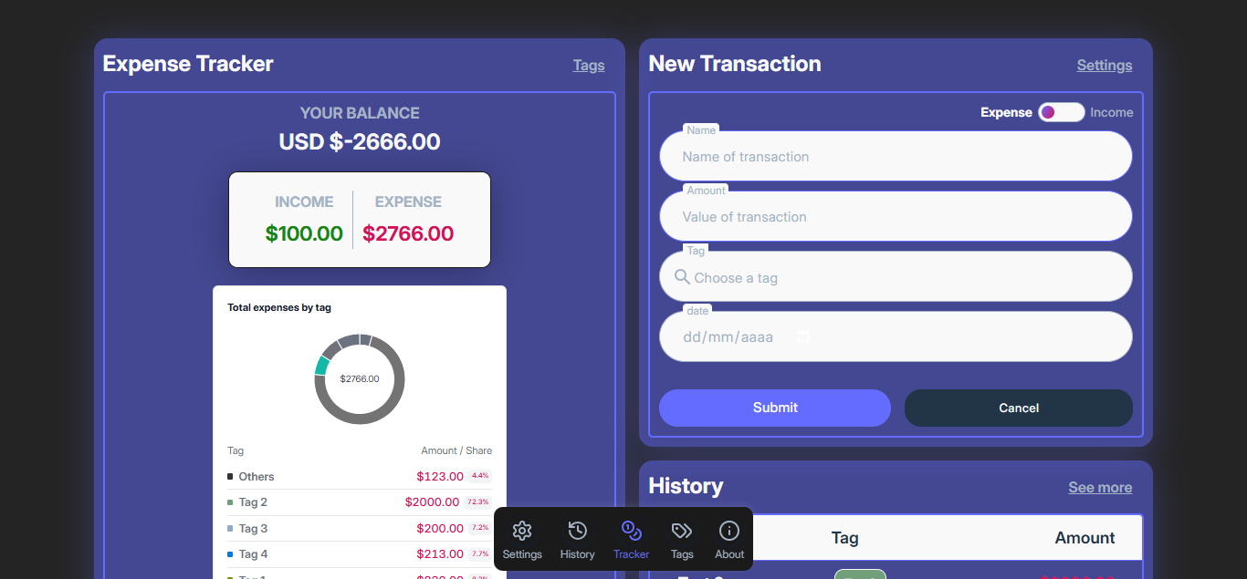 Tracker Finances — Finances